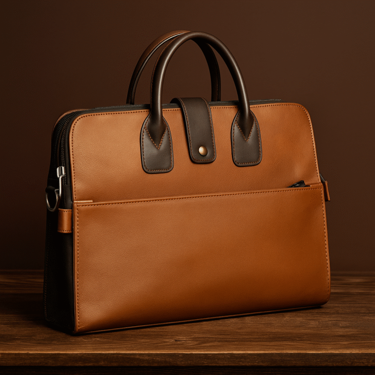Pure Leather Office Bag for gadgets or documents