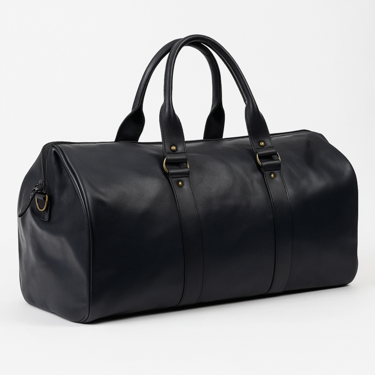 Leather Duffle Bag - Dark Colour
