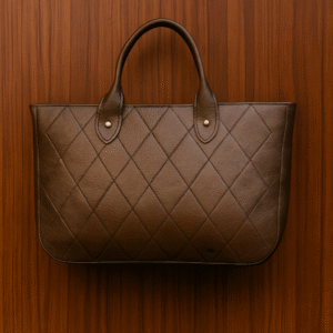 Leather Handbag in Deep Brown Colour - Womens