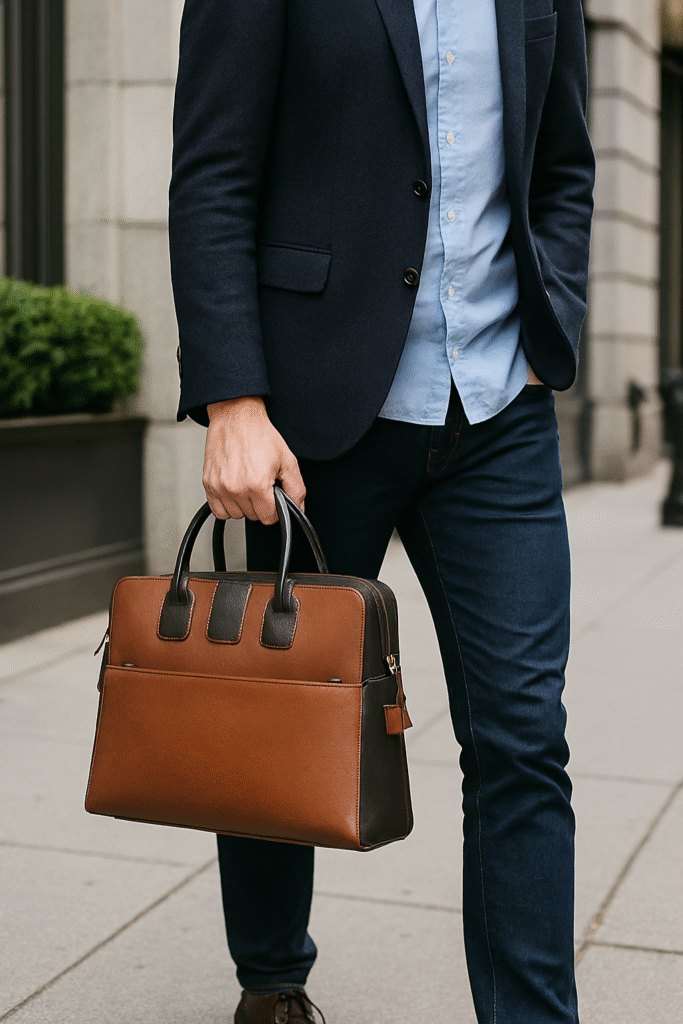Pure Leather Office Bag for gadgets or documents - Image 4