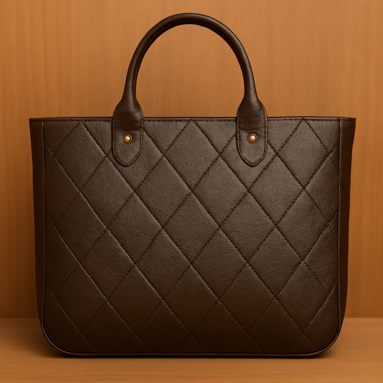 Leather Handbag in Deep Brown Colour - Womens - Image 3