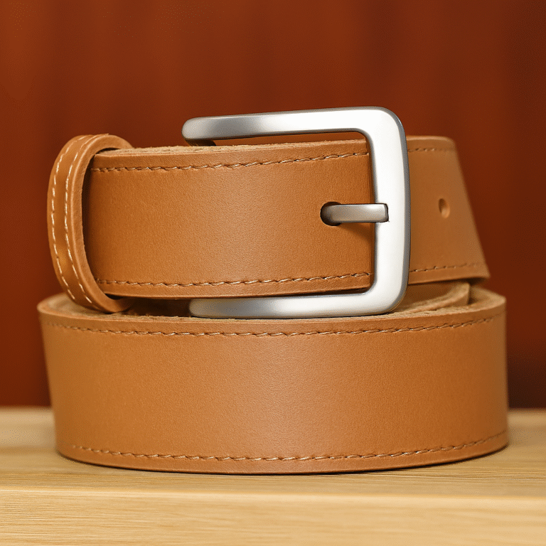 Camel Brown Pure Leather Belt