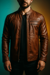 Terry Brown – Trendy Leather Jacket