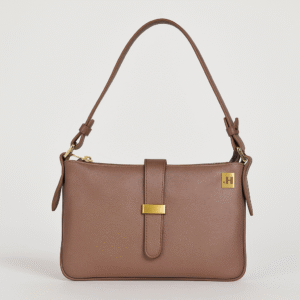 Light Pink Leather Shoulder Bag - Durable and Elegant