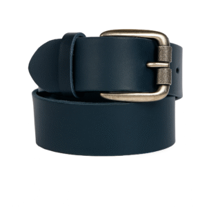 Formal Dark Blue Leather Belt for men – Real Leather