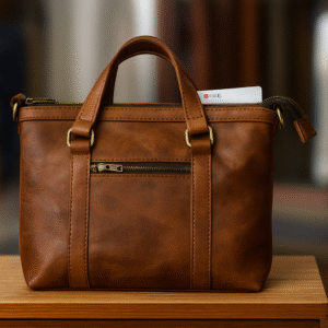 Classic Brown Handbag – Cow Hide