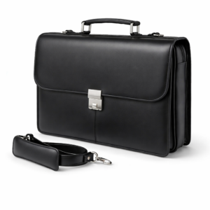 COGENT Premium Black Leather Briefcase for Professionals