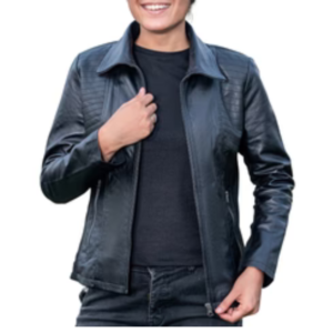 Marina Fleece Lined Women’s Real Leather Jacket A